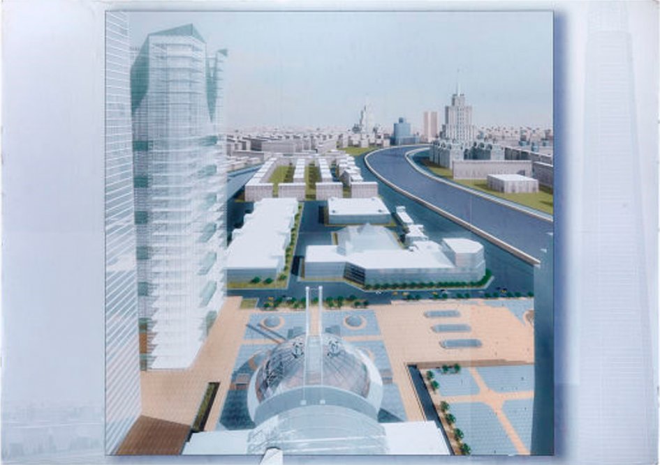 Визуализация проектного предложения немецкого архитектора Манфреда фон Геркена. 2002 год (Фото: Музей «Москва-Сити»)