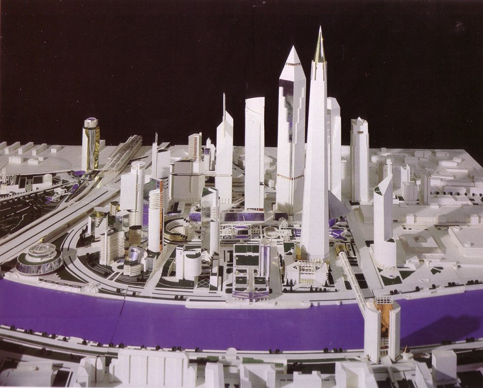 Первая планировочная модель Сити, разработанная Борисом Тхором (Фото: Музей «Москва-Сити»)